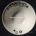 round shape white Chinese ceramic salad bowl